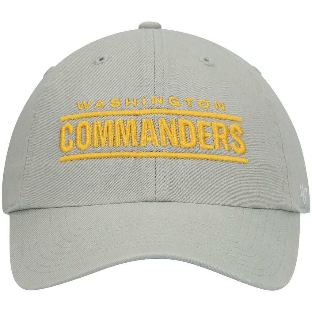 Washington Commanders '47 Script Clean Up Adjustable Hat - Gray - 47 brand