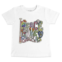Milwaukee Brewers Tiny Turnip Youth Peace Love Baseball T-Shirt Sale