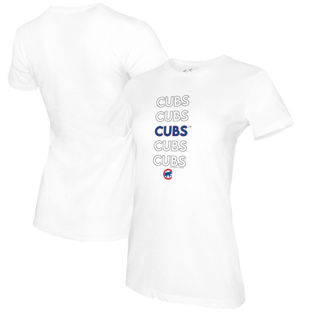 Chicago Cubs Tiny Turnip Women's Stacked T-Shirt for sale