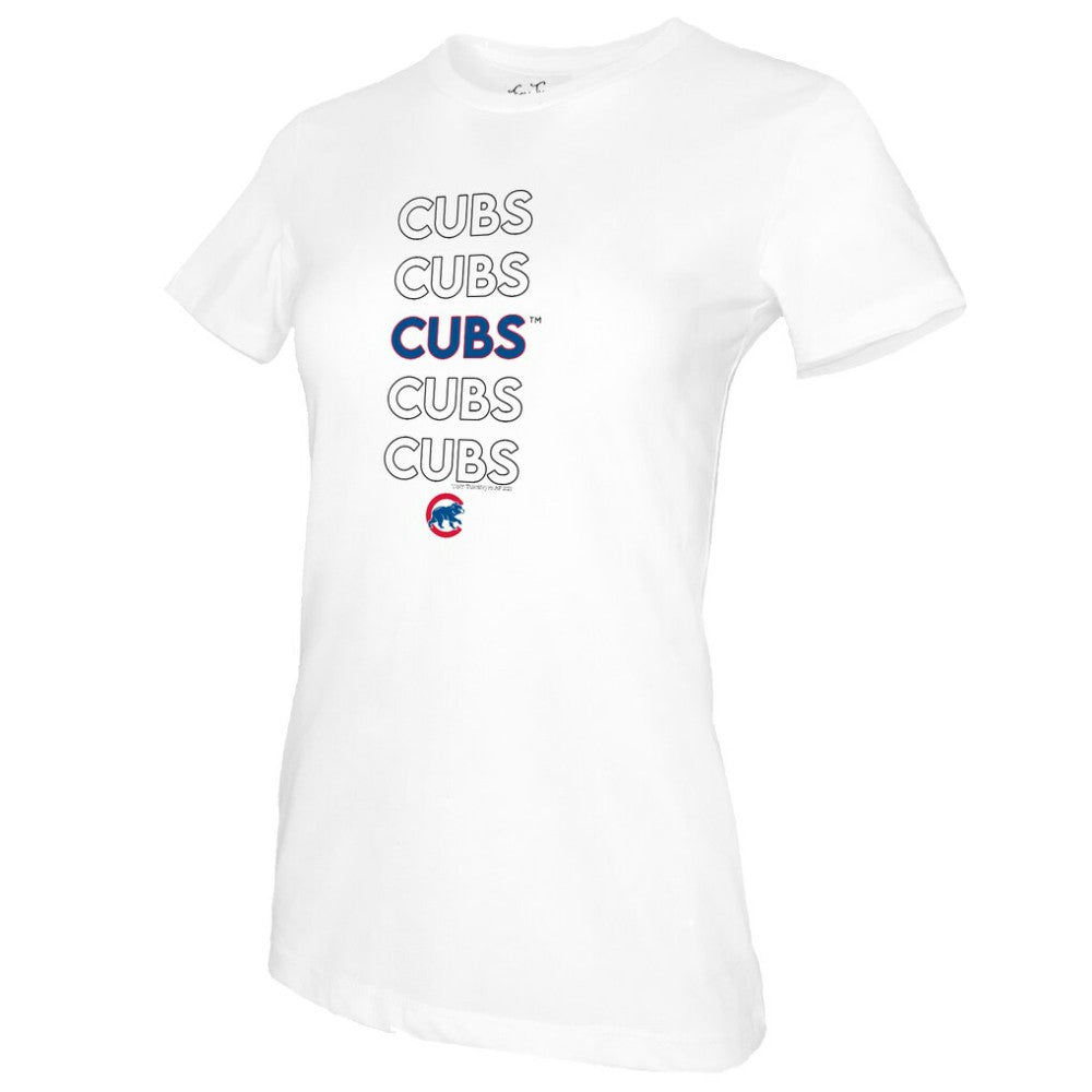 Chicago Cubs Tiny Turnip Women's Stacked T-Shirt for sale