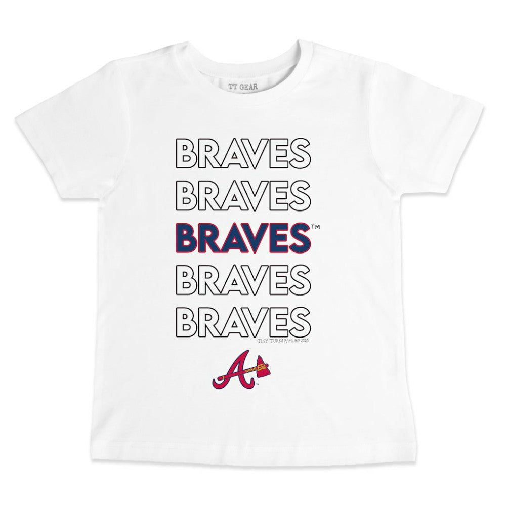 Atlanta Braves Tiny Turnip Youth Stacked T-Shirt Near Me