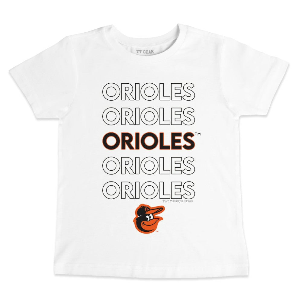 Baltimore Orioles Tiny Turnip Youth Stacked T-Shirt Outlet