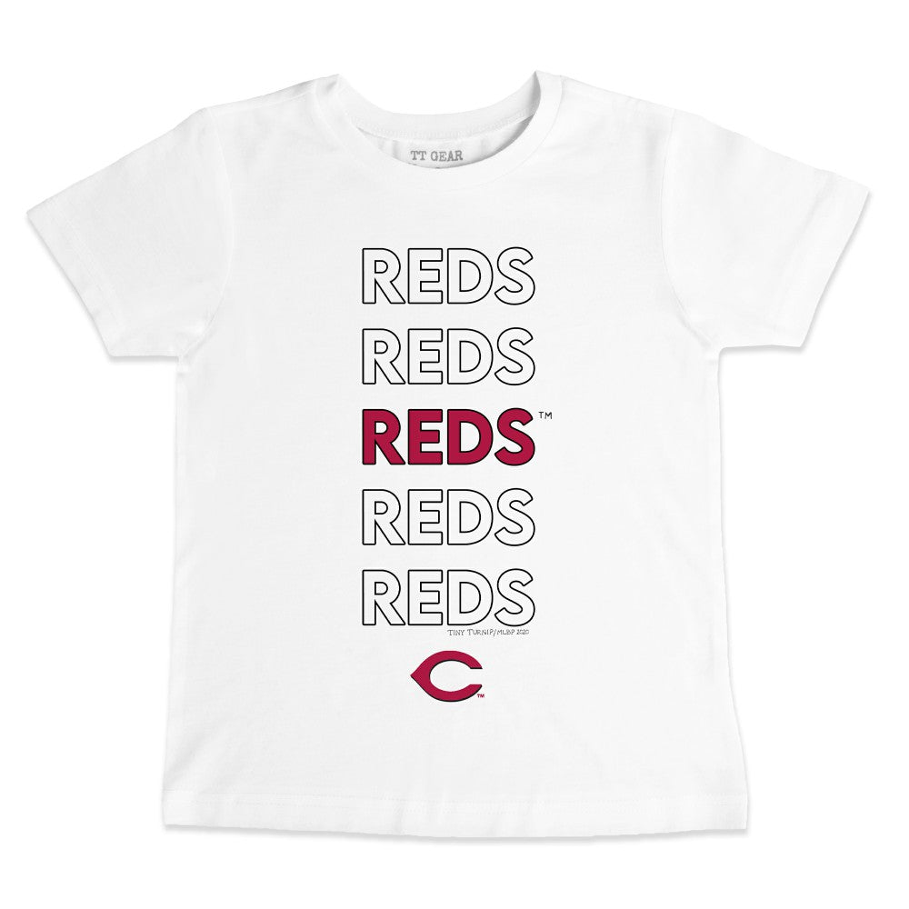 Cincinnati Reds Tiny Turnip Youth Stacked T-Shirt Near Me