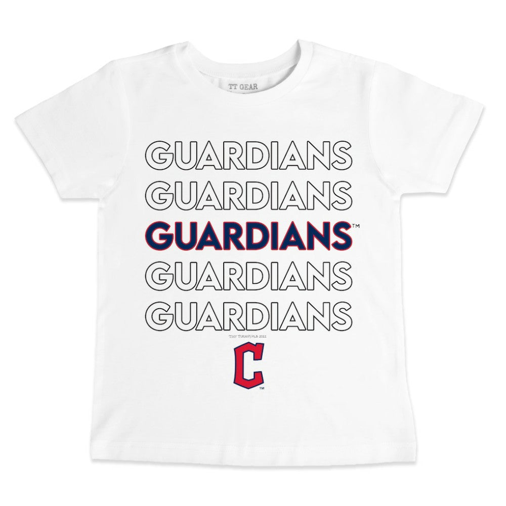Cleveland Guardians Tiny Turnip Youth Stacked T-Shirt Discount
