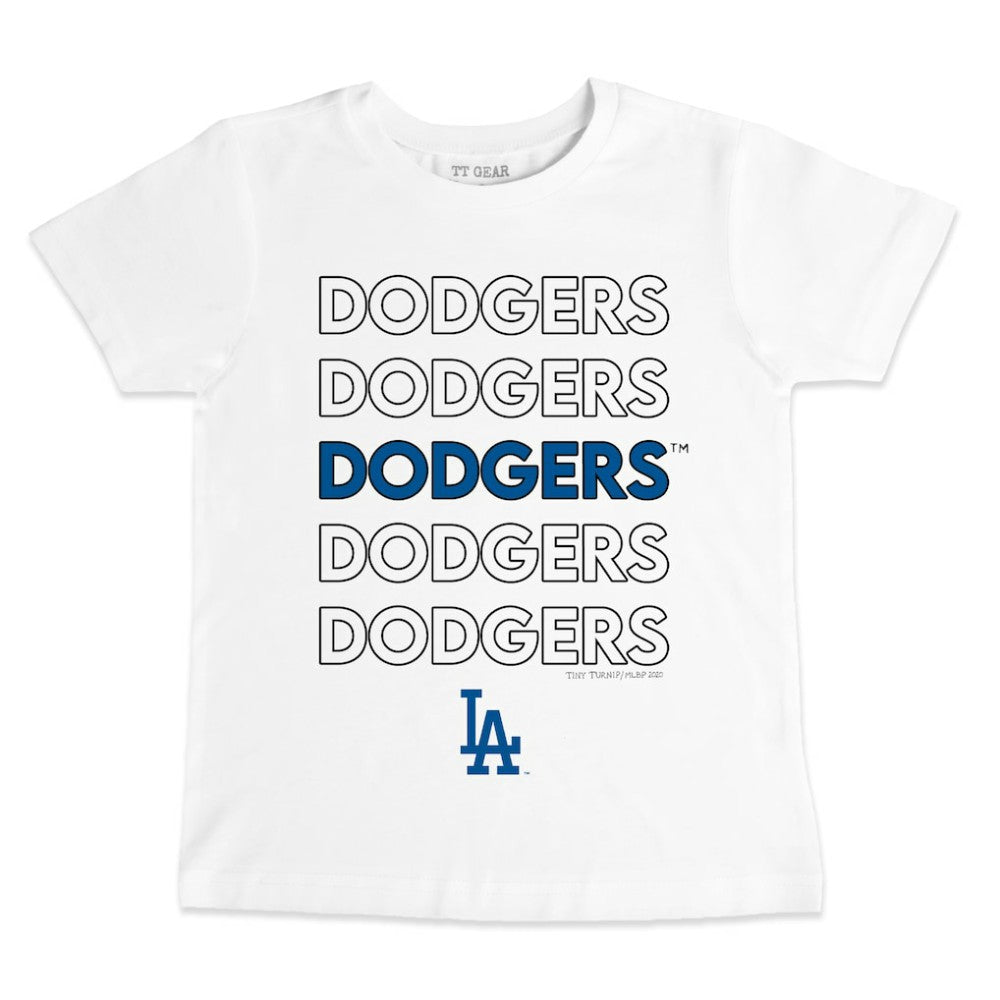 Los Angeles Dodgers Tiny Turnip Youth Stacked T-Shirt Discount