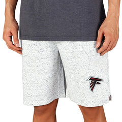 Atlanta Falcons Concepts Sport Throttle Knit Jam Shorts - White/Charcoal - NFL