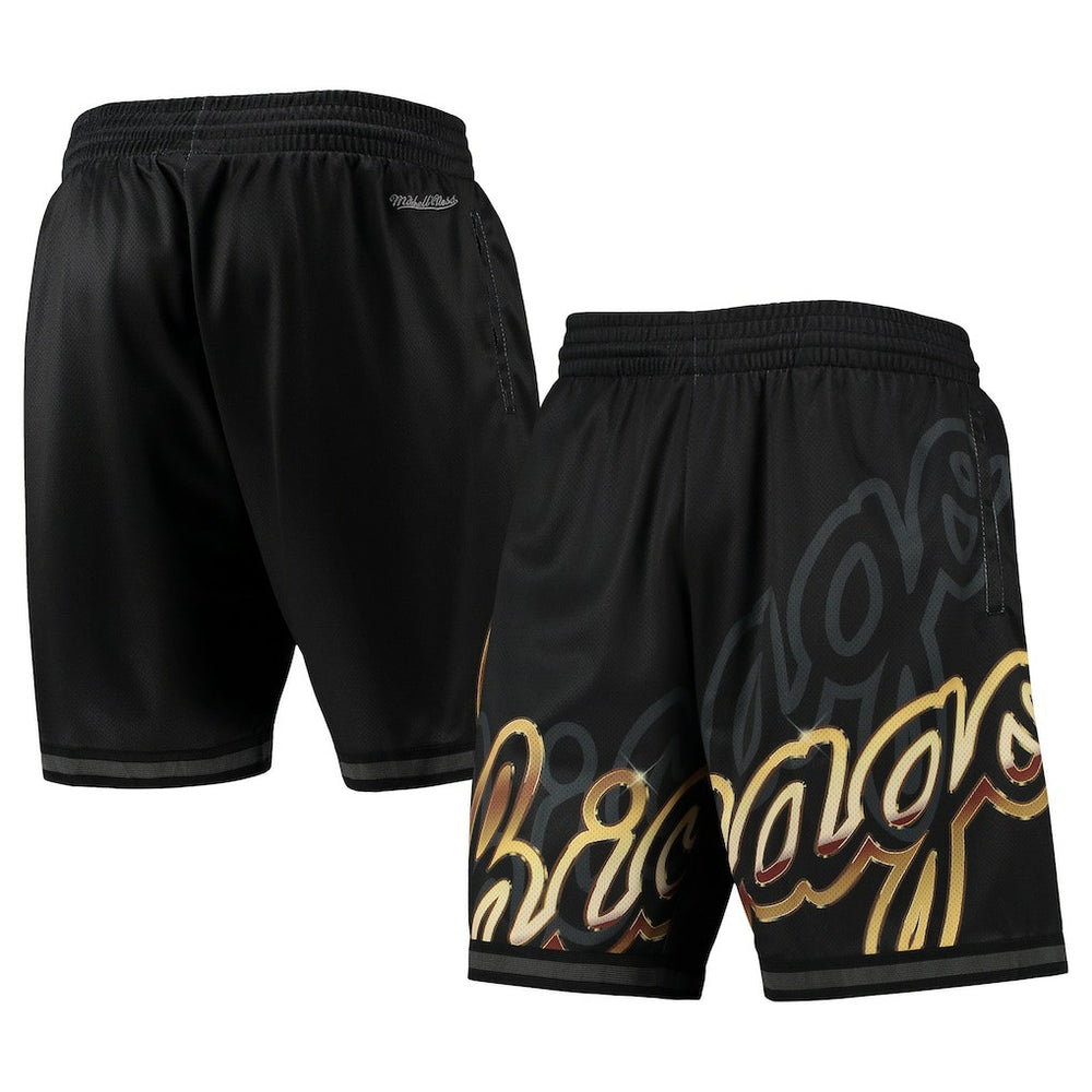 Mitchell & Ness Chicago Bulls Big Face 4.0 Fashion Shorts Black