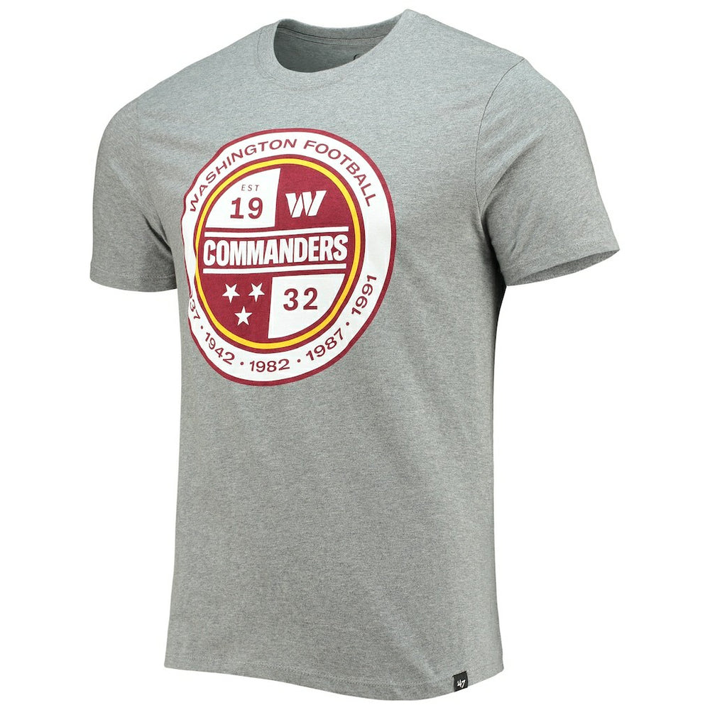 Washington Commanders '47 Imprint Super Rival T-Shirt - Gray - 47 brand