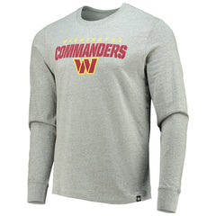 Washington Commanders '47 Traction Super Rival Long Sleeve T-Shirt - Heathered Gray - 47 brand