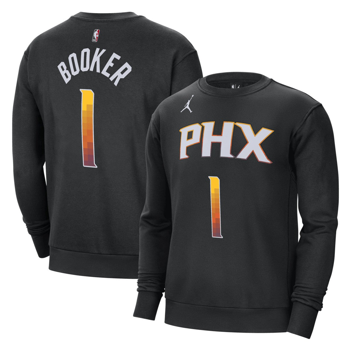 Devin Booker Phoenix Suns Jordan Brand Statement Name & Number Pullover Sweatshirt Black