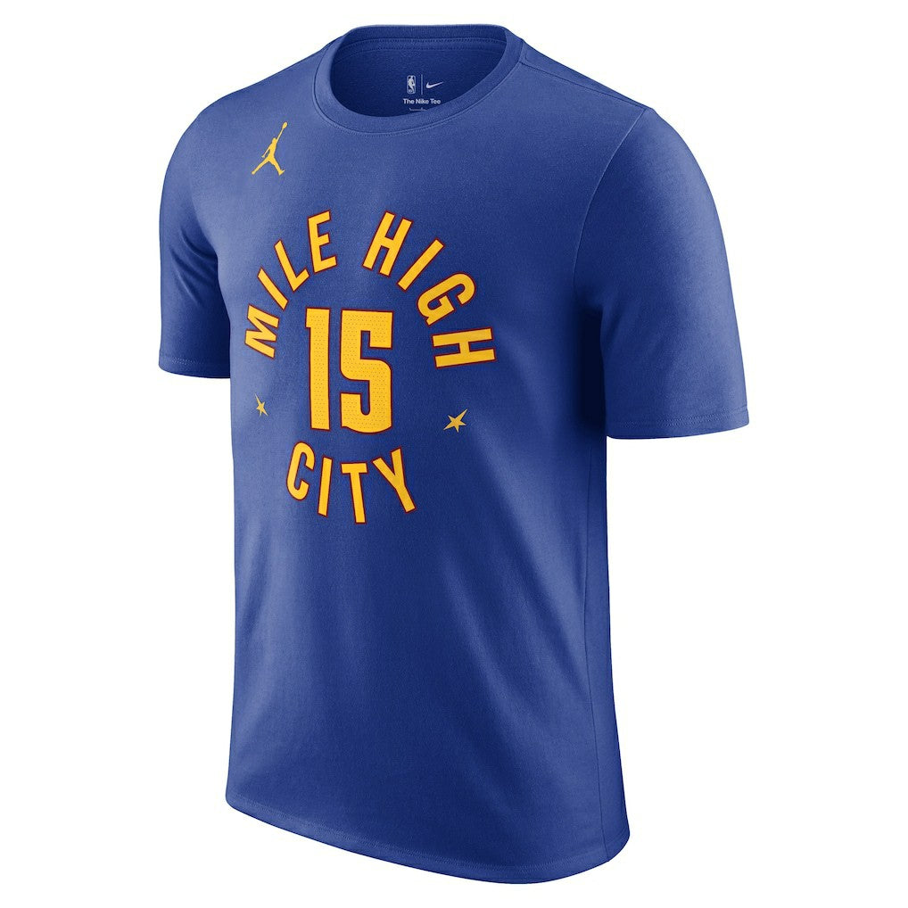 Nikola Jokic Denver Nuggets Jordan Brand 2022/23 Statement Edition Name & Number T-Shirt Blue