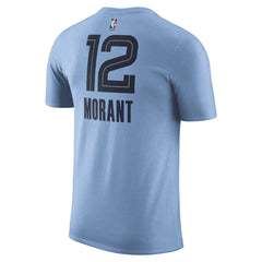 Ja Morant Memphis Grizzlies Jordan Brand 2022/23 Statement Edition Name & Number T-Shirt Light Blue