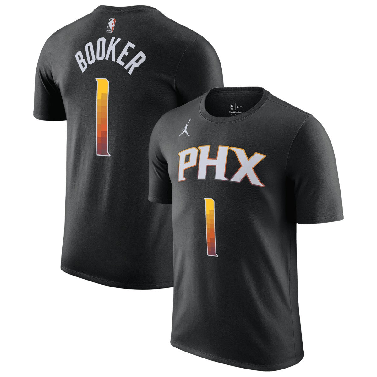 Devin Booker Phoenix Suns Jordan Brand 2022/23 Statement Edition Name & Number T-Shirt Black
