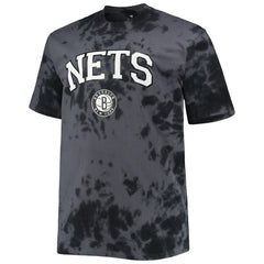 Brooklyn Nets Big & Tall Marble Dye Tonal Performance T-Shirt Black