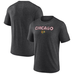 Chicago Blackhawks Wraparound Tri-Blend T-Shirt - Charcoal | NHL near me