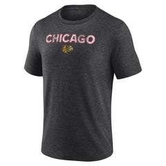 Chicago Blackhawks Wraparound Tri-Blend T-Shirt - Charcoal | NHL near me