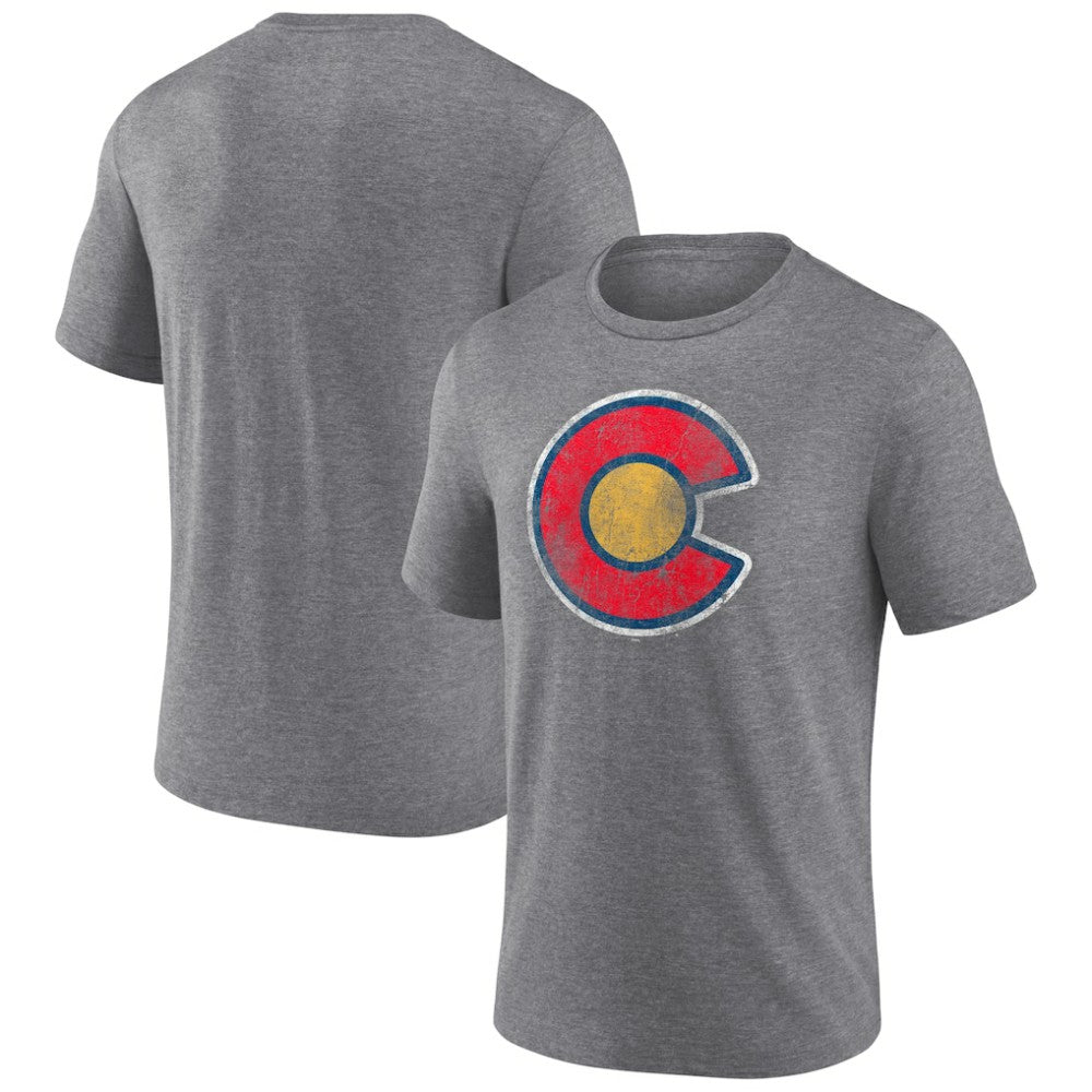 Colorado Avalanche Wraparound Tri-Blend T-Shirt - Heather Gray | NHL Clearance