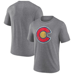 Colorado Avalanche Wraparound Tri-Blend T-Shirt - Heather Gray | NHL Clearance