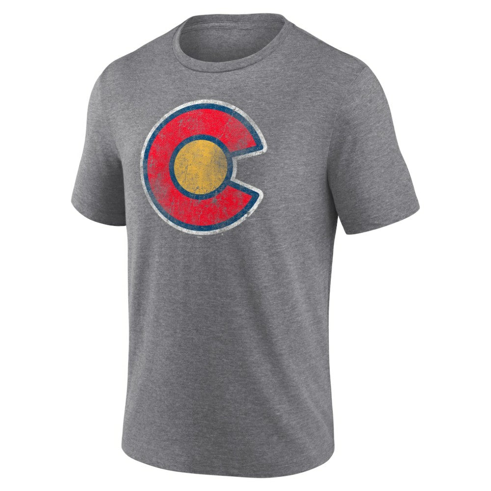 Colorado Avalanche Wraparound Tri-Blend T-Shirt - Heather Gray | NHL Clearance