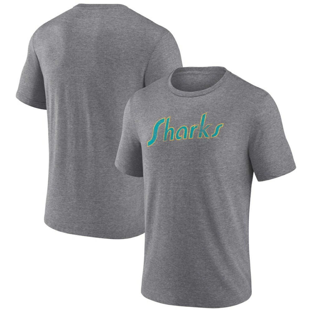 San Jose Sharks Wraparound Tri-Blend T-Shirt - Heather Gray | NHL online