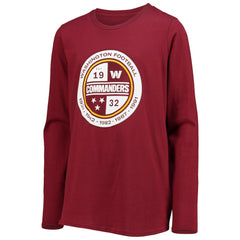 Washington Commanders Youth Secondary Logo Long Sleeve T-Shirt - Burgundy - NFL