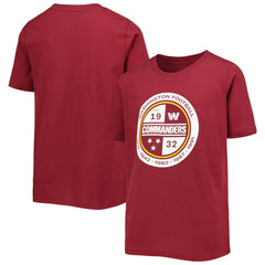 Washington Commanders Youth Secondary Logo T-Shirt - Burgundy - NFL