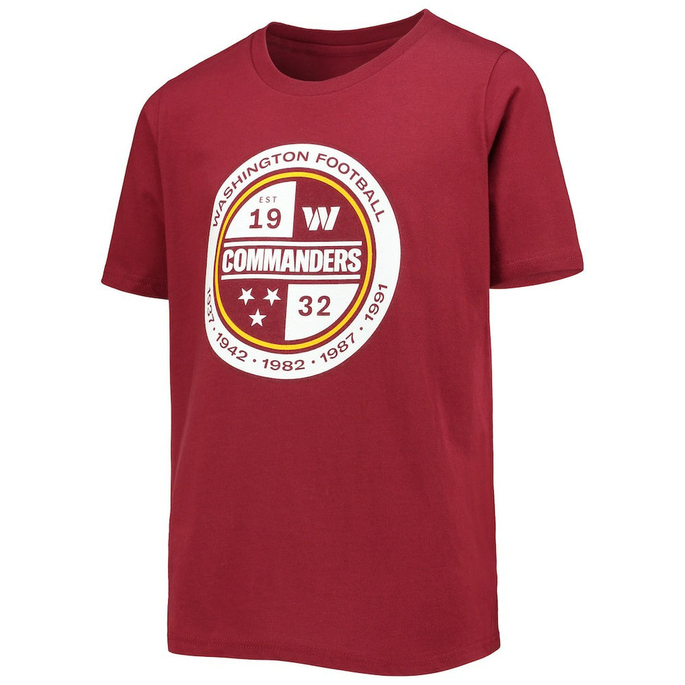 Washington Commanders Youth Secondary Logo T-Shirt - Burgundy - NFL