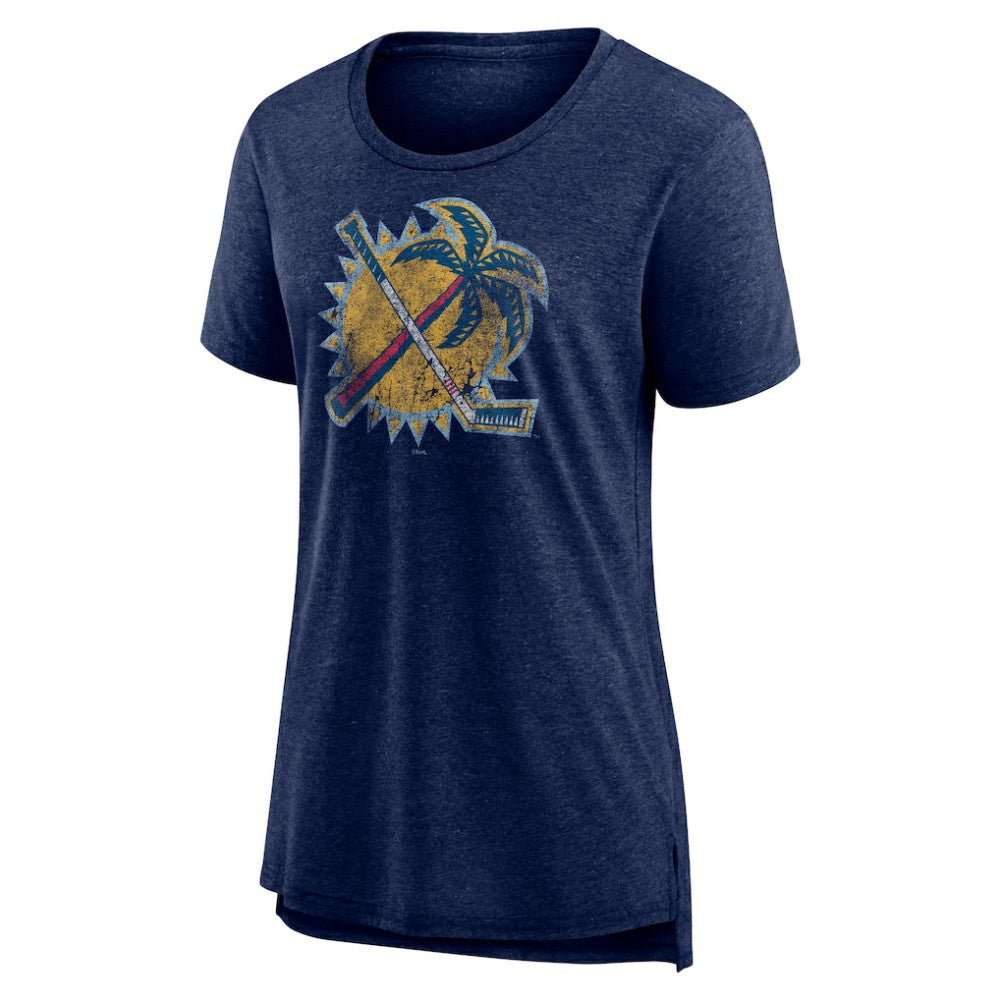Florida Panthers Women's Slow Whistle Tri-Blend T-Shirt - Navy | NHL sale