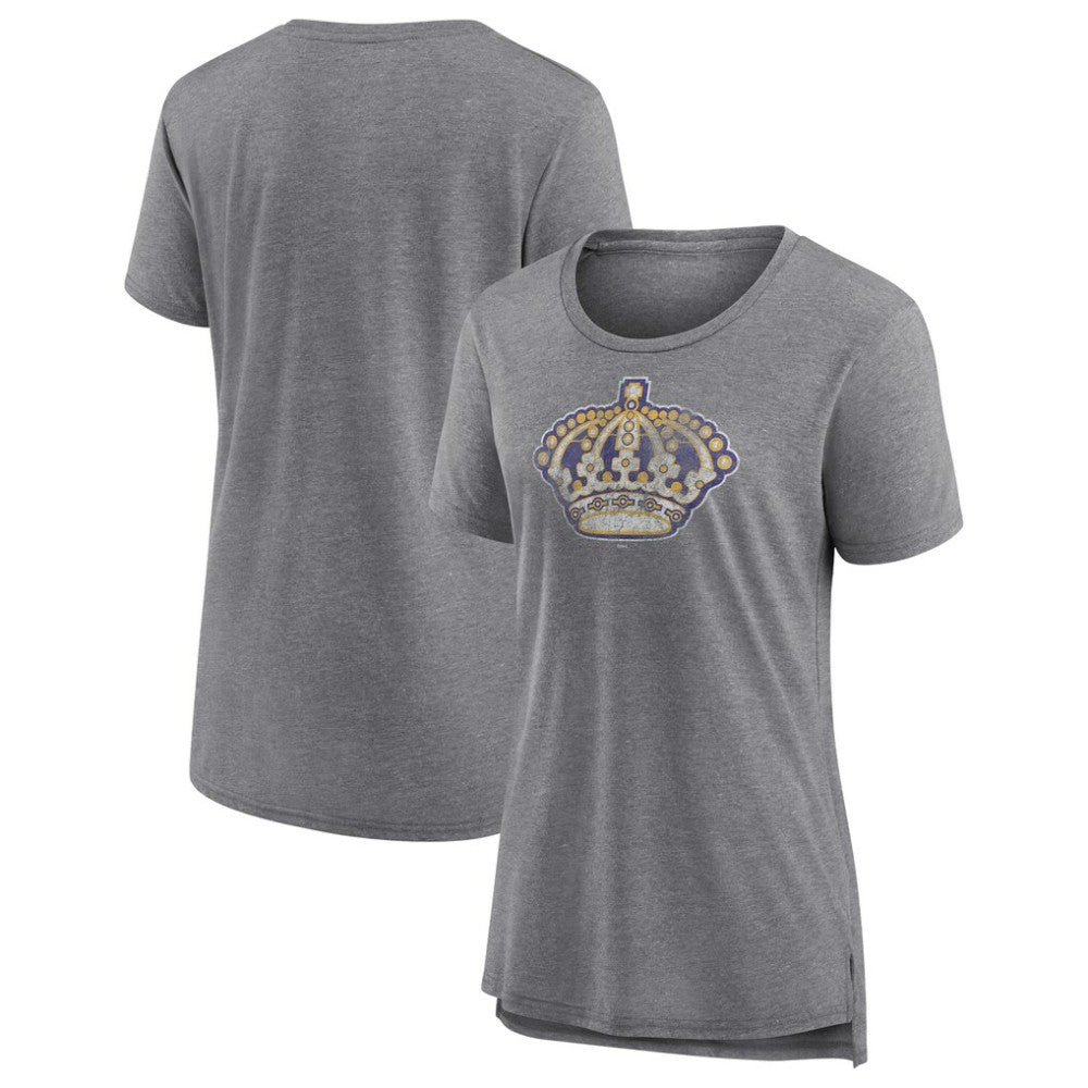 Los Angeles Kings Women's Slow Whistle Tri-Blend T-Shirt - Gray | NHL Clearance