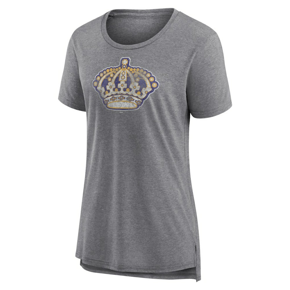 Los Angeles Kings Women's Slow Whistle Tri-Blend T-Shirt - Gray | NHL Clearance