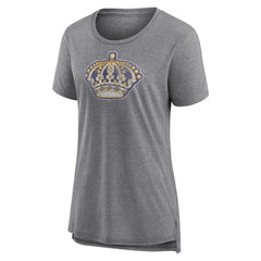 Los Angeles Kings Women's Slow Whistle Tri-Blend T-Shirt - Gray | NHL Clearance