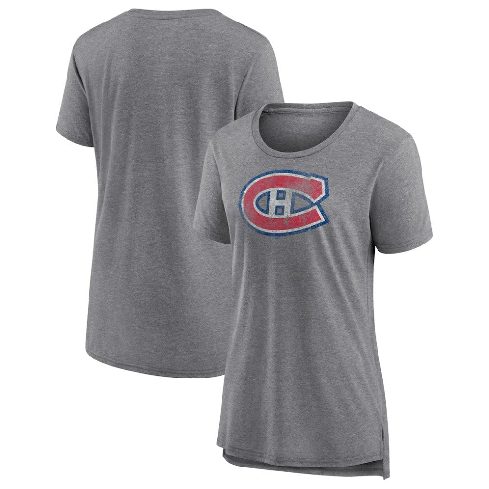 Montreal Canadiens Women's Slow Whistle Tri-Blend T-Shirt - Gray | NHL Clearance