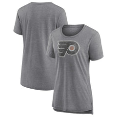 Philadelphia Flyers Women's Slow Whistle Tri-Blend T-Shirt - Gray | NHL sale