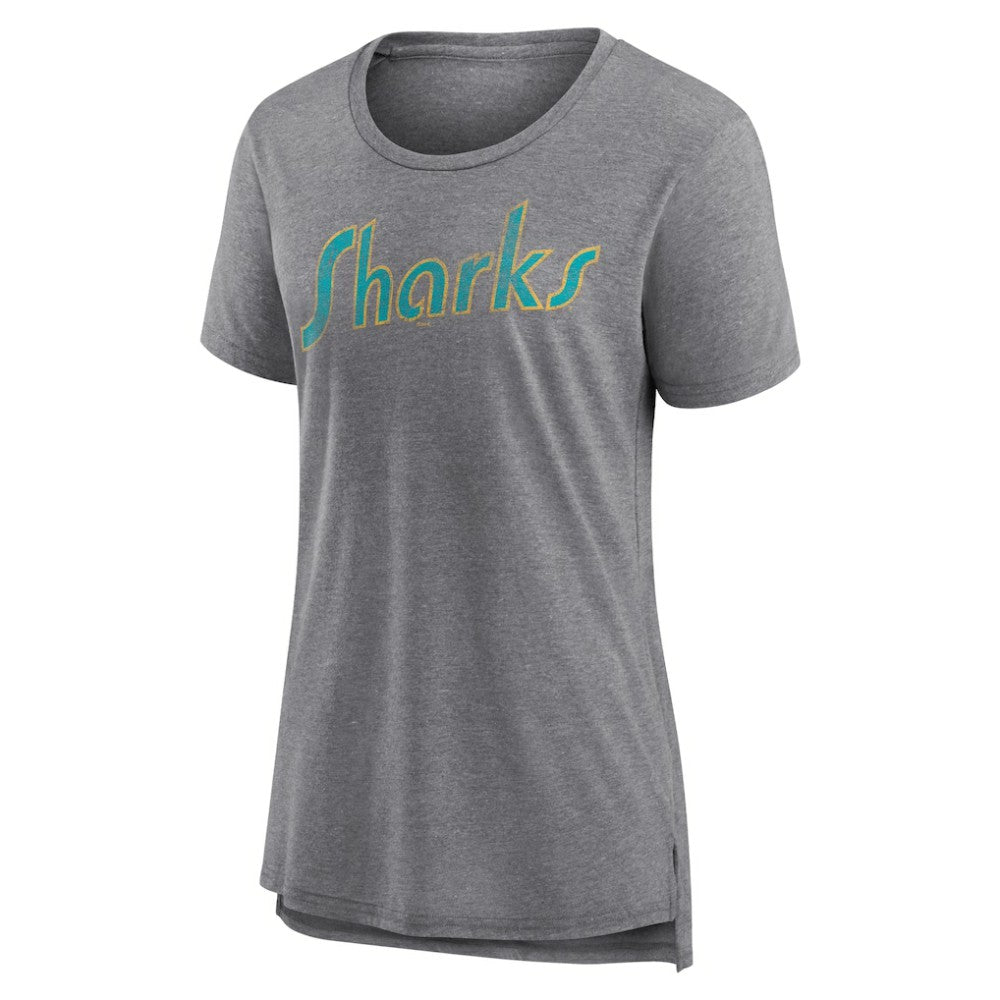 San Jose Sharks Women's Slow Whistle Tri-Blend T-Shirt - Gray | NHL on sale