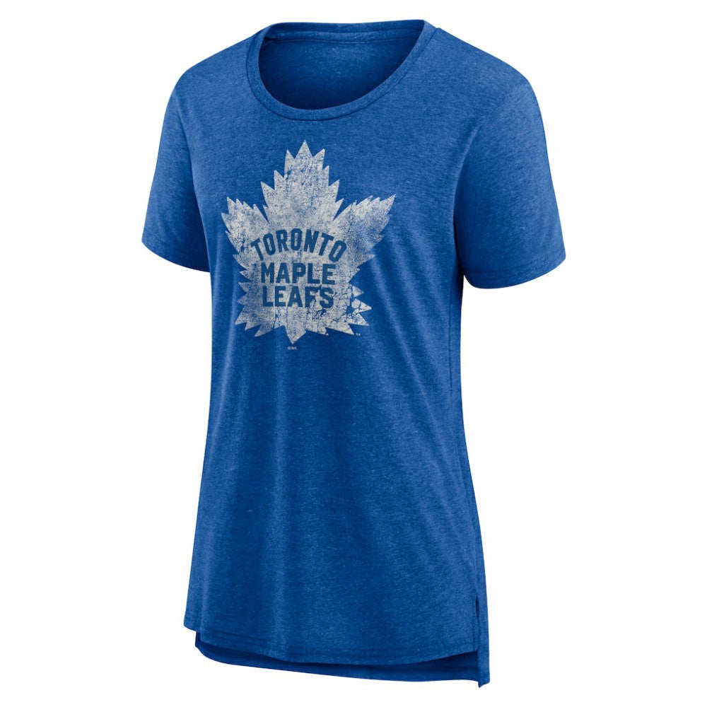Toronto Maple Leafs Women's Slow Whistle Tri-Blend T-Shirt - Blue | NHL near me