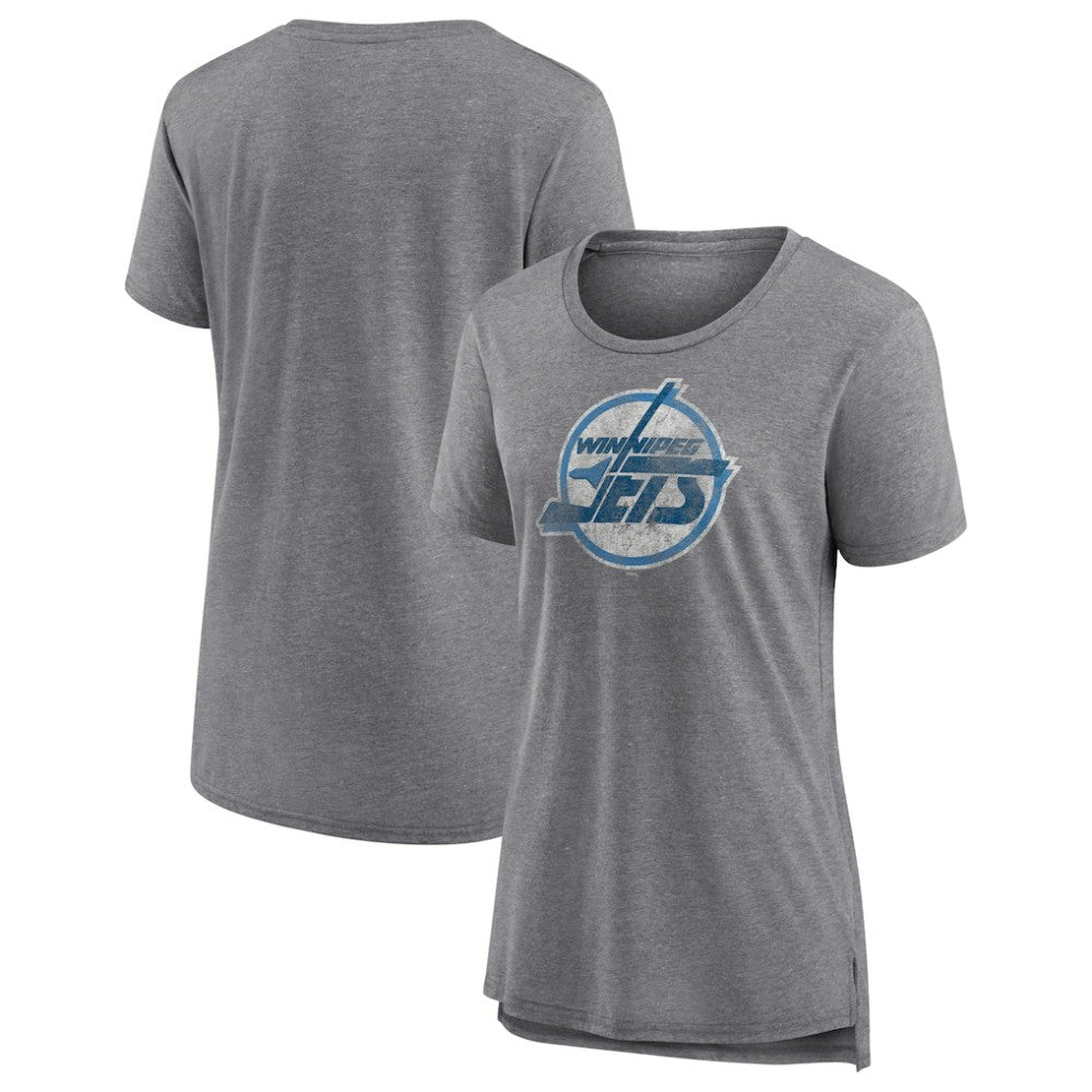 Winnipeg Jets Women's Slow Whistle Tri-Blend T-Shirt - Gray | NHL Clearance