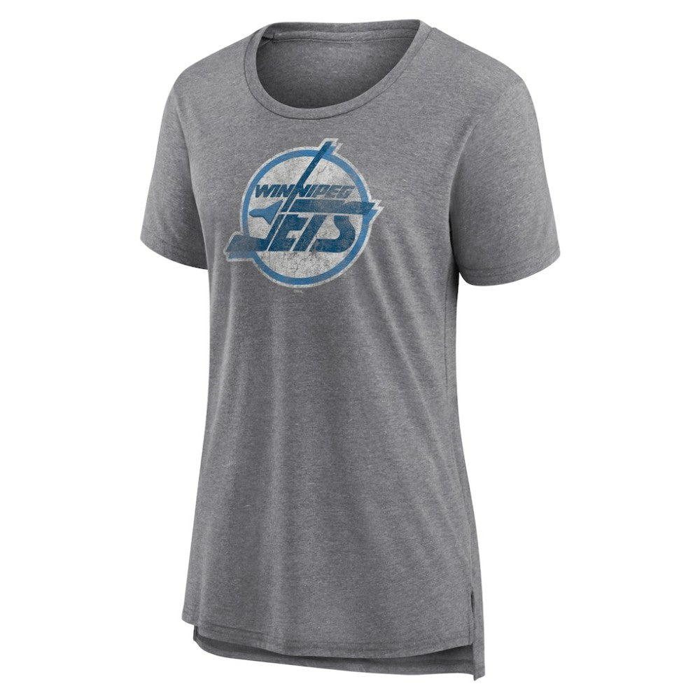 Winnipeg Jets Women's Slow Whistle Tri-Blend T-Shirt - Gray | NHL Clearance