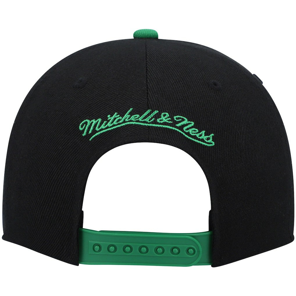 Mitchell & Ness Boston Celtics Hardwood Classics Snapback Hat Black/Kelly Green