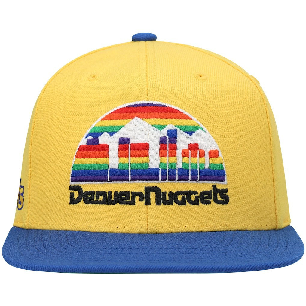 Mitchell & Ness Denver Nuggets Hardwood Classics Snapback Hat Gold/Royal