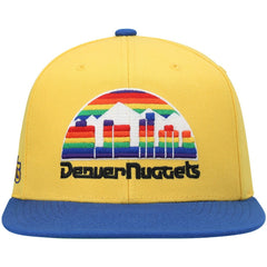 Mitchell & Ness Denver Nuggets Hardwood Classics Snapback Hat Gold/Royal