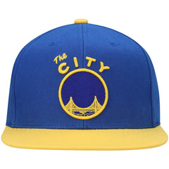 Mitchell & Ness Golden State Warriors Hardwood Classics Snapback Hat Royal/Gold