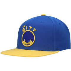 Mitchell & Ness Golden State Warriors Hardwood Classics Snapback Hat Royal/Gold