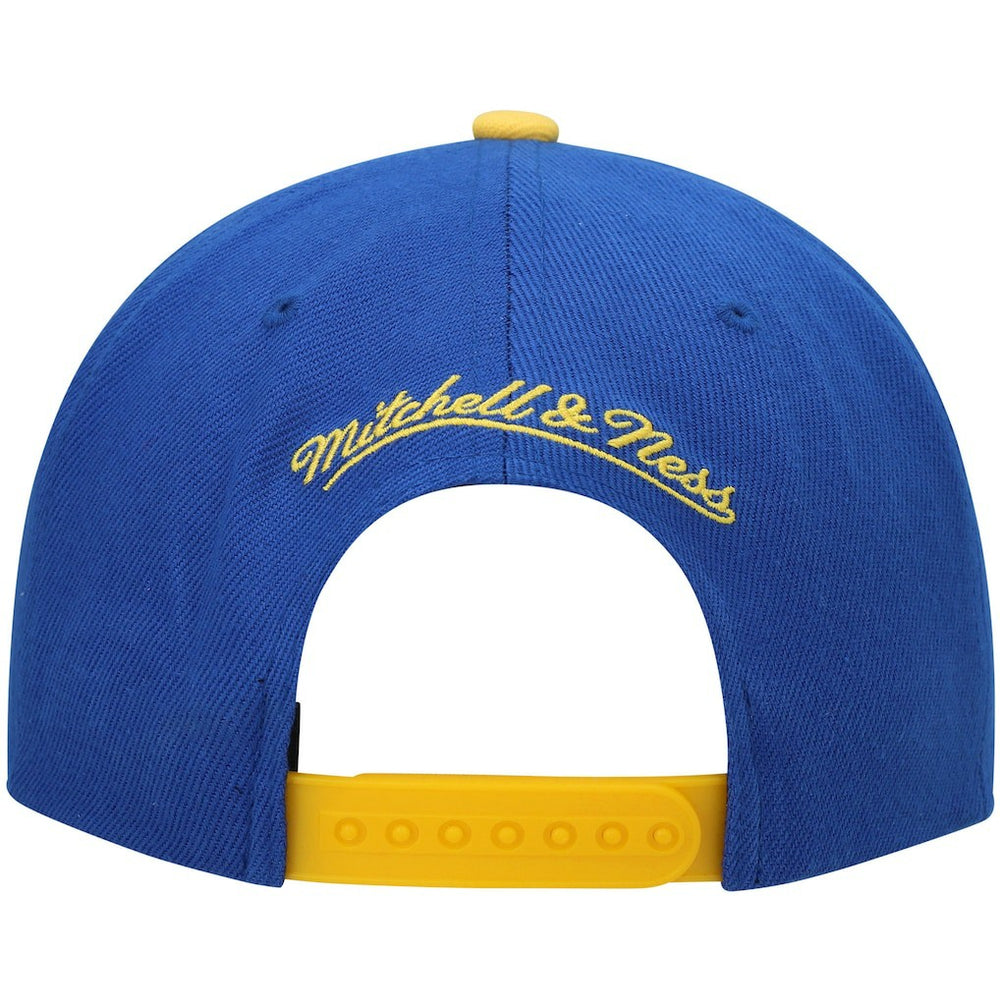 Mitchell & Ness Golden State Warriors Hardwood Classics Snapback Hat Royal/Gold