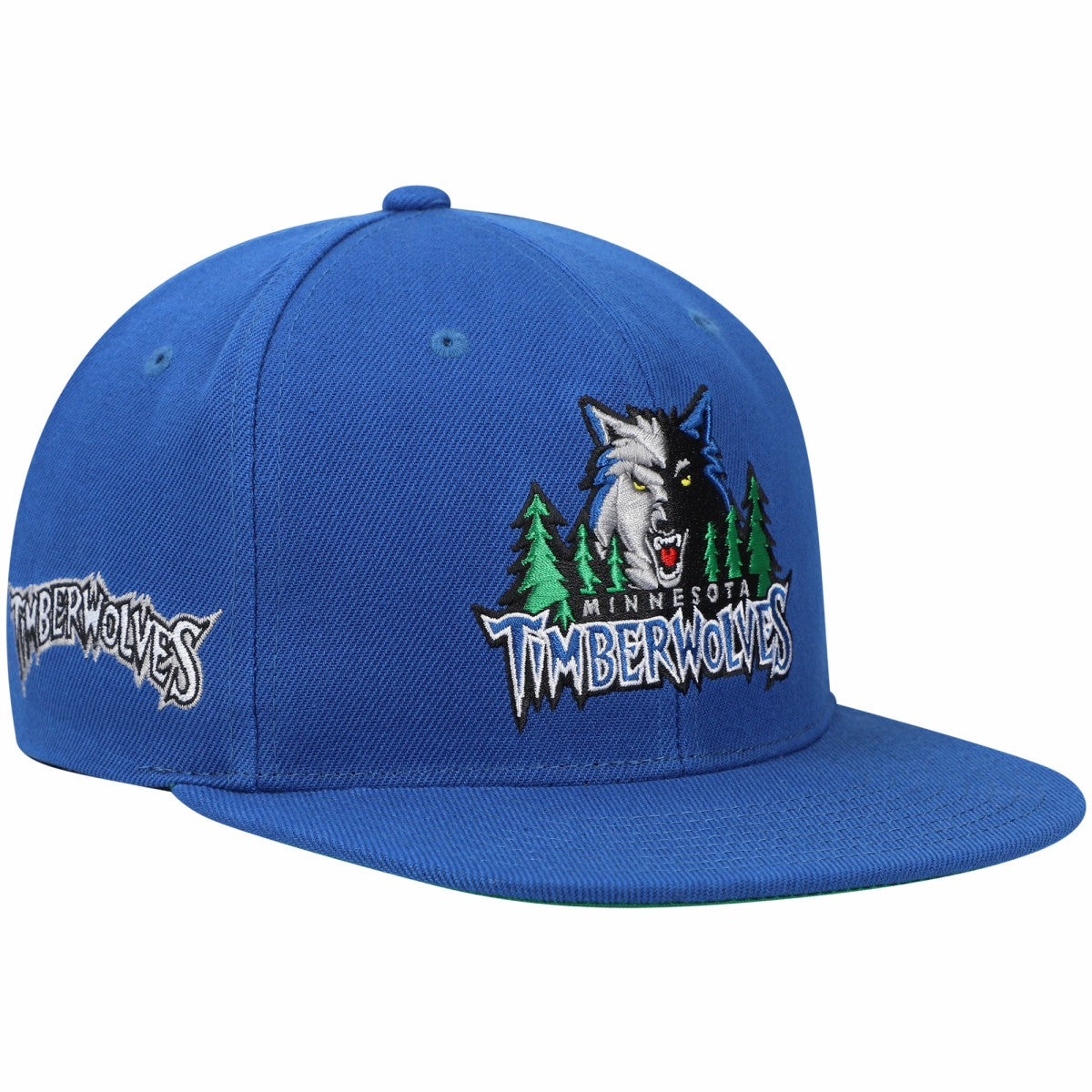 Mitchell & Ness Minnesota Timberwolves Hardwood Classics Snapback Hat Blue