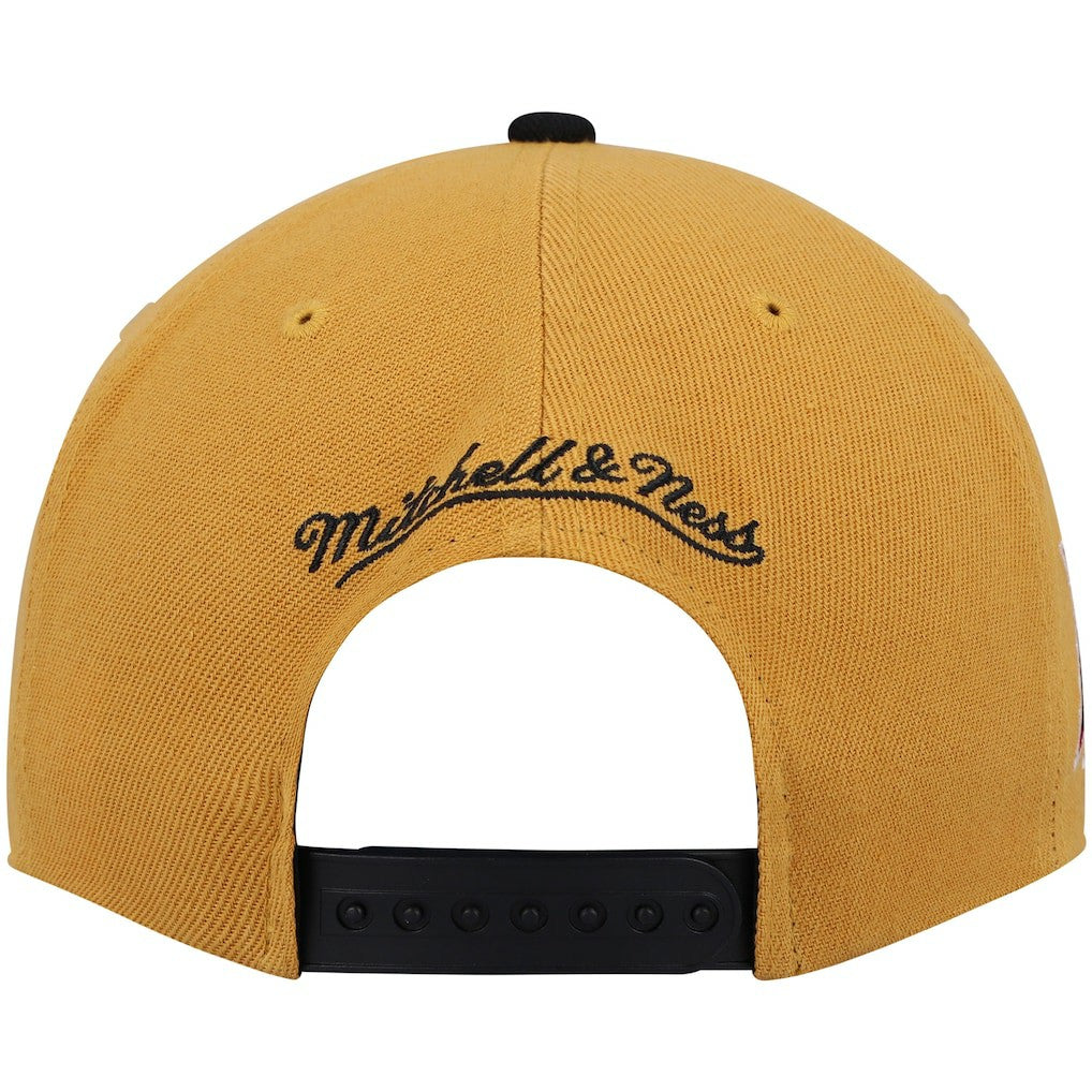 Mitchell & Ness Philadelphia 76ers Hardwood Classics Snapback Hat Gold/Black