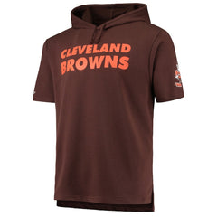 Cleveland Browns Game Day Hoodie T-Shirt - Brown - Mitchell & Ness