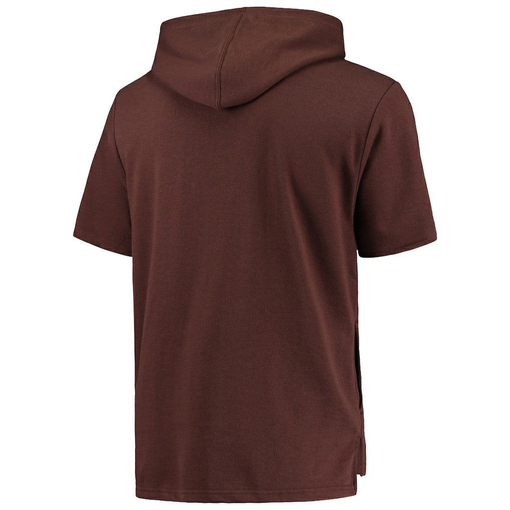 Cleveland Browns Game Day Hoodie T-Shirt - Brown - Mitchell & Ness