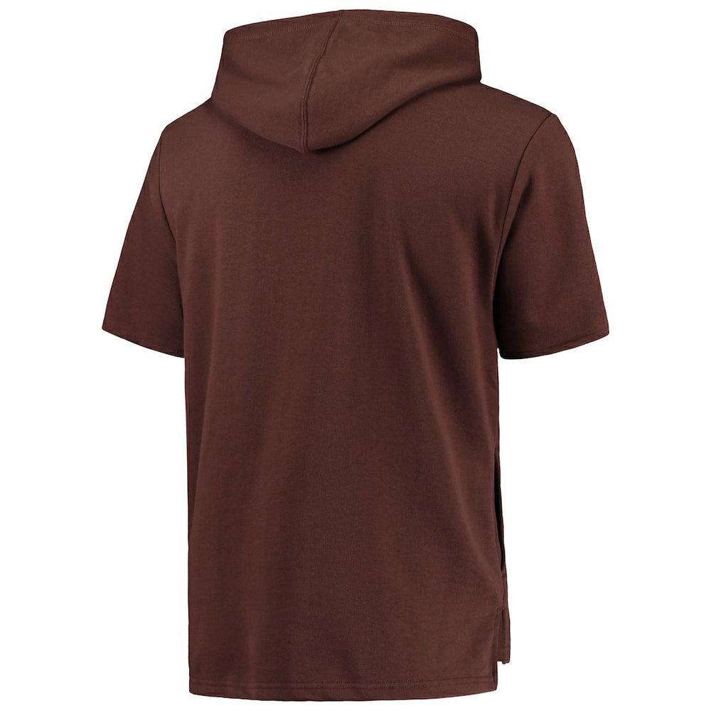 Cleveland Browns Game Day Hoodie T-Shirt - Brown - Mitchell & Ness