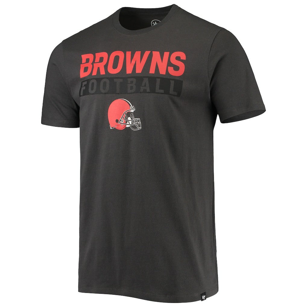 Cleveland Browns '47 Dark Ops Super Rival T-Shirt - Charcoal - 47 brand