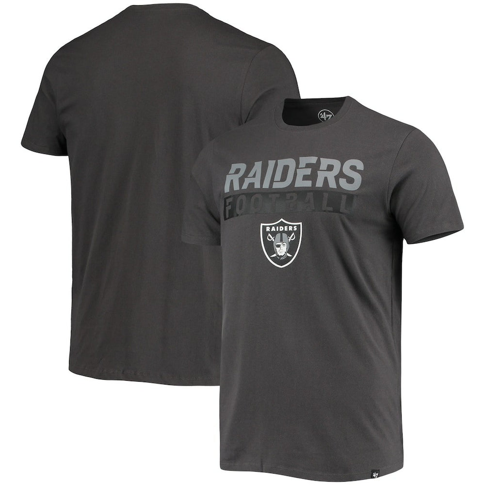 Las Vegas Raiders '47 Dark Ops Super Rival T-Shirt - Charcoal - 47 brand